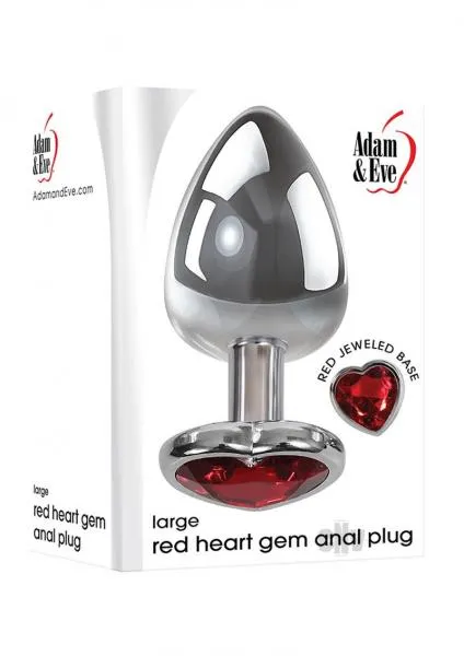 Adam Eve Anal Heart Gem Anal Play Large Red