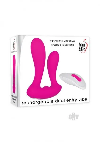 Adam Eve Vibrators Aande Rechargeable Dual Entry Vibe Pink