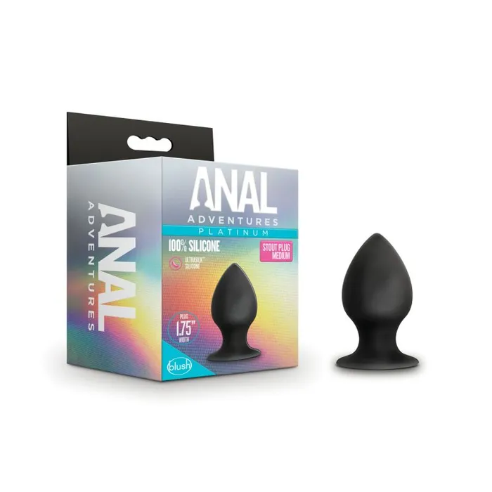 Anal Adventures Platinum Silicone Anal Stout Plug Medium Anal Adventures Male Sex Toys