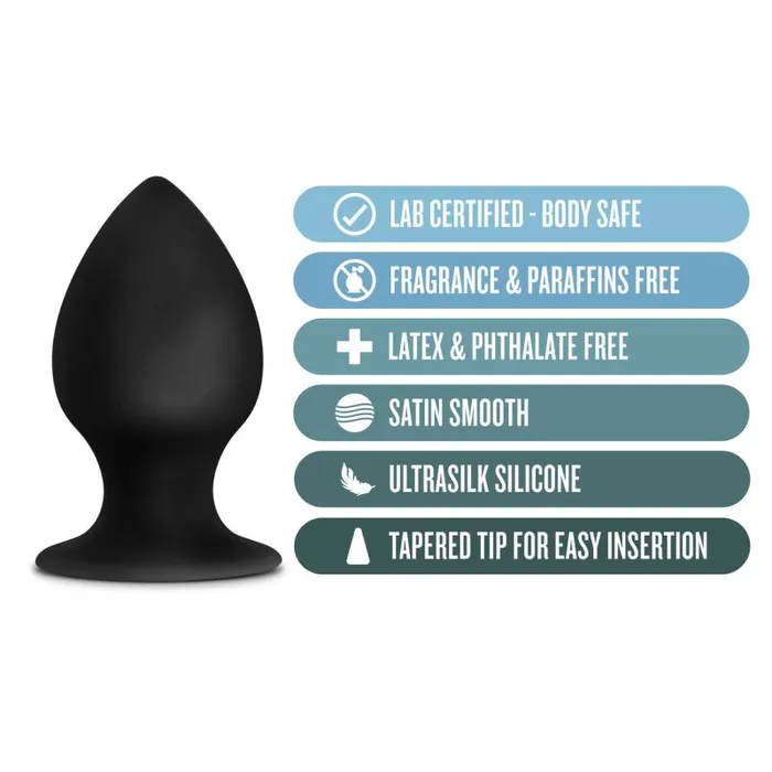 Anal Adventures Platinum Silicone Anal Stout Plug Medium Anal Adventures Male Sex Toys