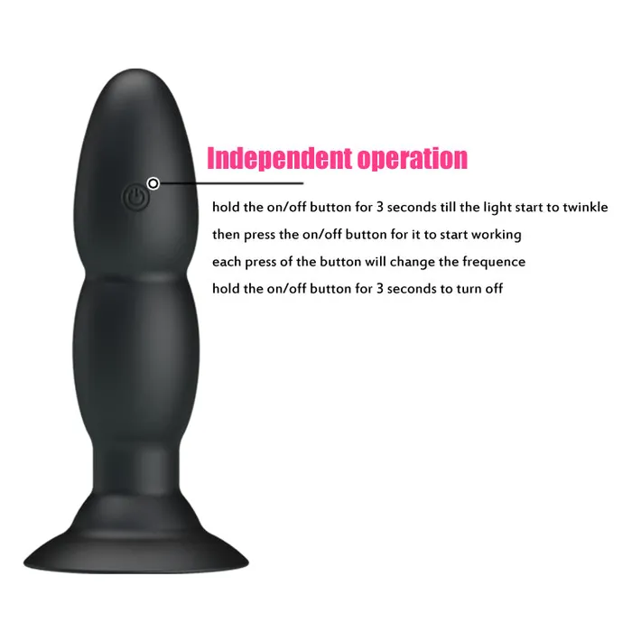 Anal Bailes Butt Plug Rimming Beaded Vibrating RemoteControl Anal Plug