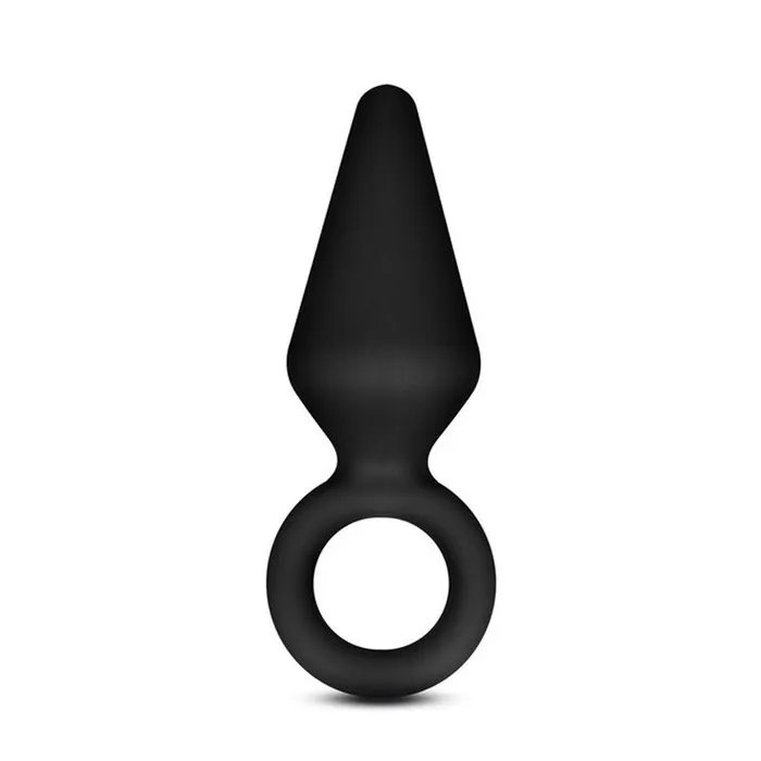 Anal Blush Novelties Anal Adventures Platinum Silicone Anal Loop Plug Small Black