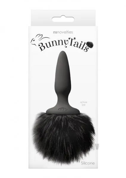 Anal Bunny Tails Mini Anal Plug Black NS Novelties