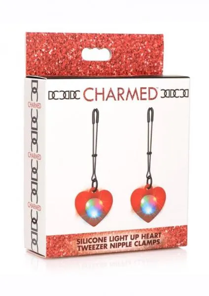 Anal Charmed Light Up Heart Tweezer Nip Red Seductucom