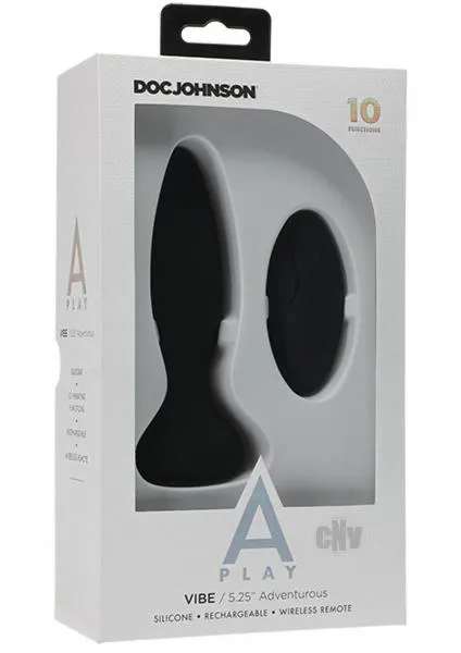 Anal Doc Johnson A Play Vibe Rechargeable Adventurous Plug Remote Black