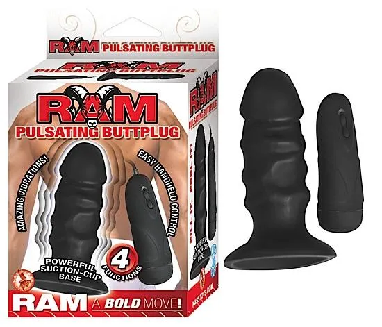 Anal Nasstoys Ram Pulsating Butt Plug Black