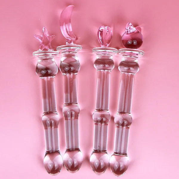 Anal sextoypremium ANAL BEADS PINK HEART BUTT PLUG GLASS DILDO VAGINAL AND STIMULATION SEX TOYS FOR WOMEN