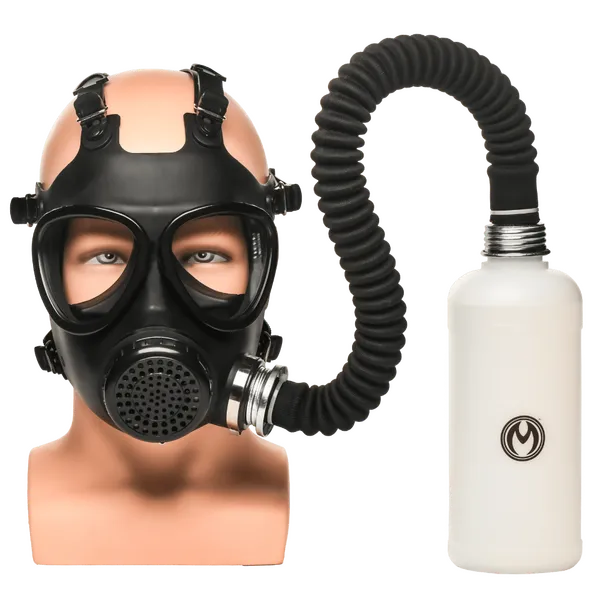 Anal XR Brands The Master Series Inhaler Gas Mask with Bottle Black