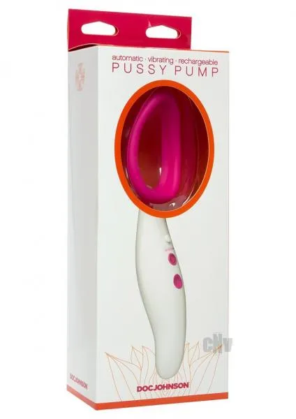 Automatic Pussy Pump Vibrating Pink White Doc Johnson Male Sex Toys