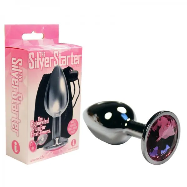 Bejeweled Starter Stainless Plug Pink Jewel Icon Brands Anal