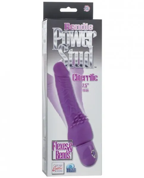 Bendie Power Stud Cliterrific Waterproof Vibrator Purple Bendie Vibrators