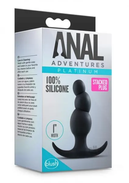 Blush Anal Anal Adv Platinum Stacked Plug Black