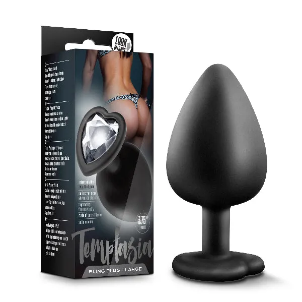 Blush Novelties Anal Temptasia Bling Plug Large Black