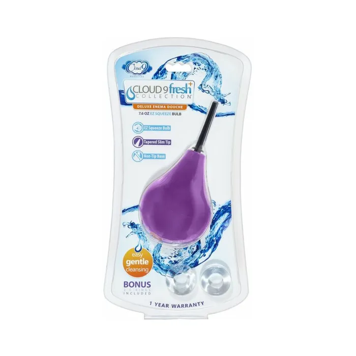 Cloud 9 Fresh Collection Anal Cloud 9 Fresh Deluxe Anal Soft Tip Enema Douche 76oz Ez Squeeze Bulb 2 C Rings