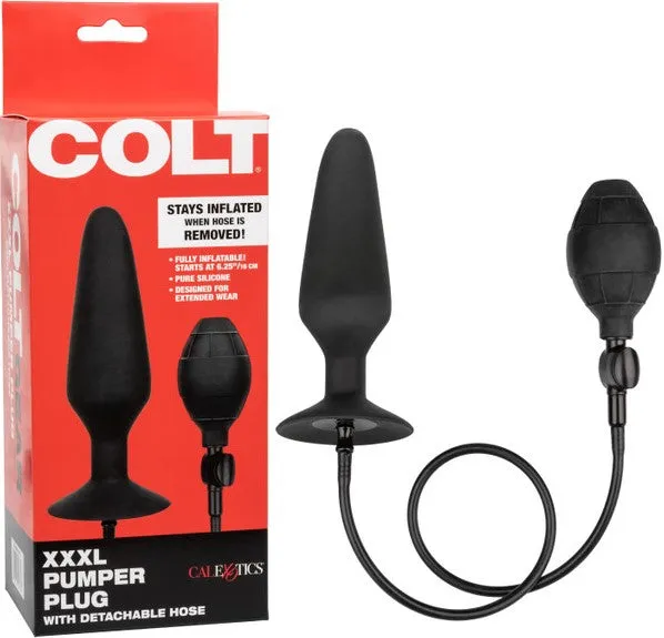 COLT XXXL Pumper Plug With Detachable Hose Black California Exotic Novelties Anal