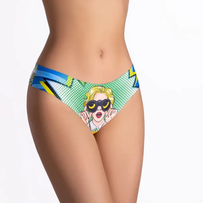 Comics Curios Girl Thong Multi Coloured Mememe Lingerie Vibrators