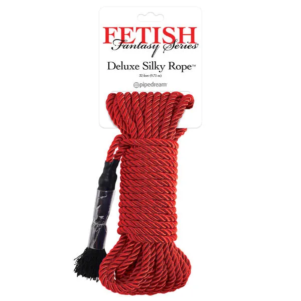 Couples Fetish Fantasy Series Deluxe Silky Rope Red Bondage Rope 975 m Length Pipedream