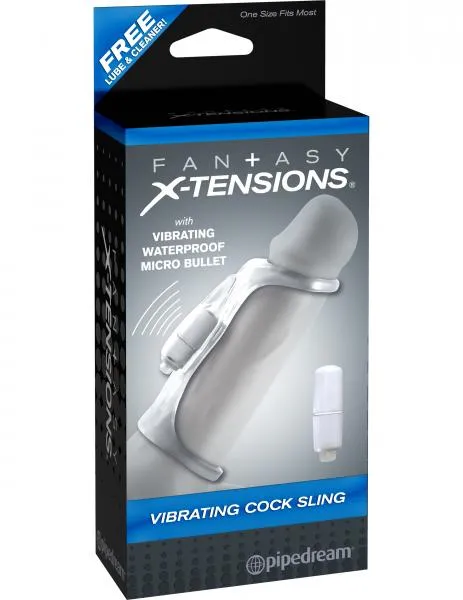 Couples Pipedream Fantasy X Tensions Vibrating Cock Sling Clear