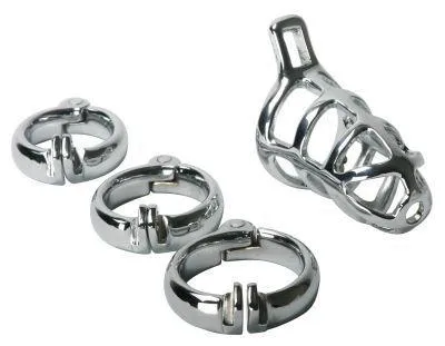 Detained Stainless Steel Chastity Cage Master Series Male Sex Toys