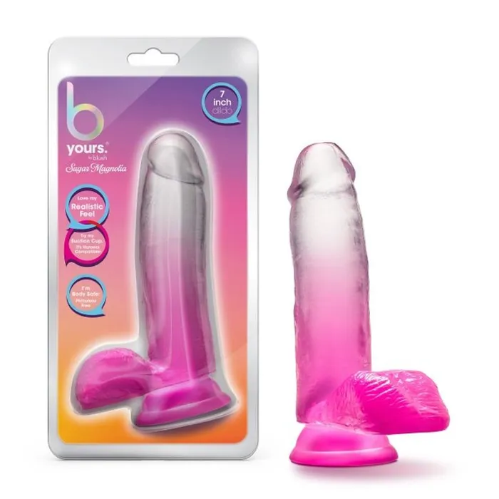 Dildos B Yours B Yours Sugar Magnolia 7in Dildo Fuchsia