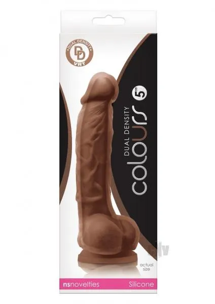 Dildos Colours Dual Density 5in Dildo Brown Seductucom
