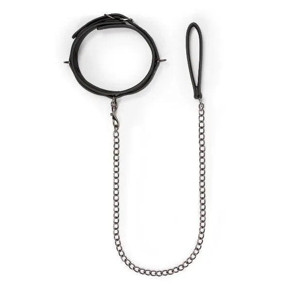 Easytoys Fetish Collection Fetish Leather Collar Lead Set Black Anal