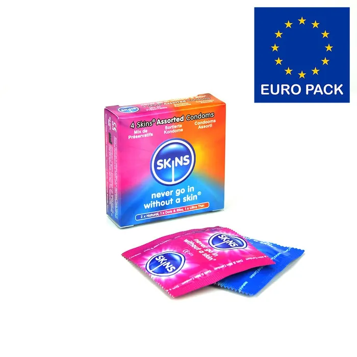 Enhancers Lovetwoo Skins Condoms Assorted 4 Pack Euro 1 DR NAT UT