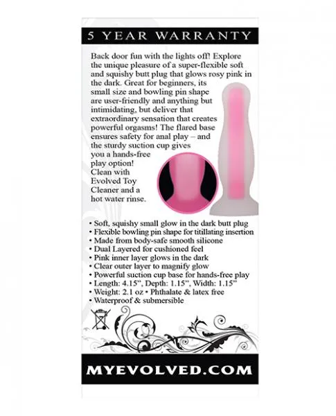 Evolved Anal Luminous Plug Small Pink