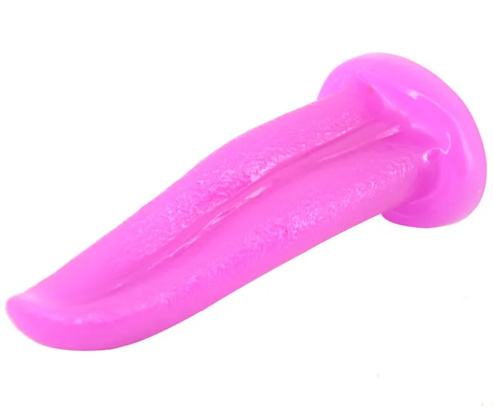 FAAK Anal Tongue Shape Anal Plug Purple