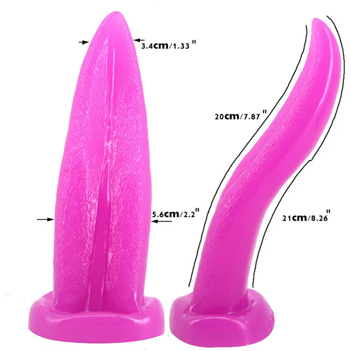 FAAK Anal Tongue Shape Anal Plug Purple