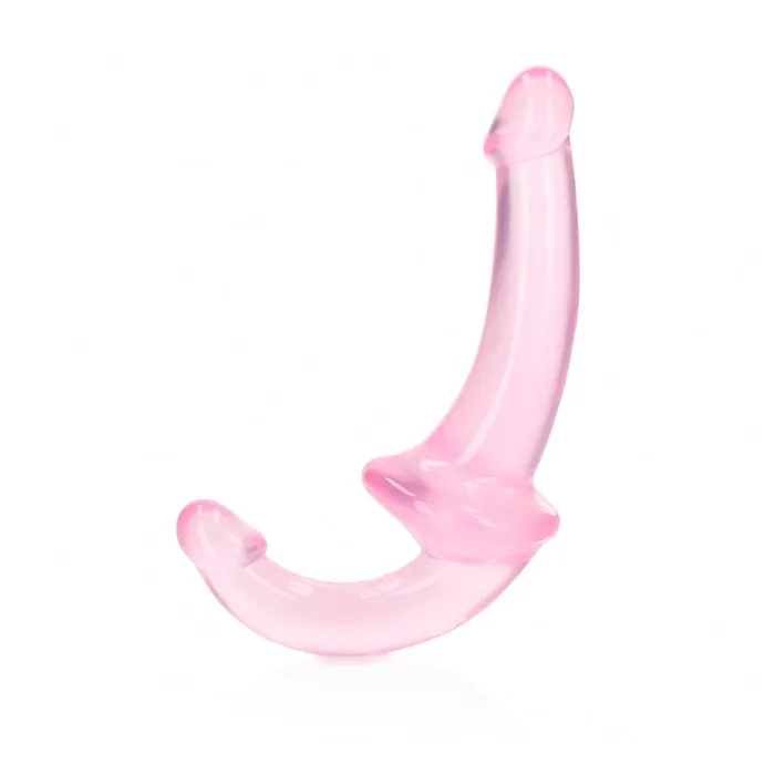 Female Sex Toys Realrock Crystal Clear 6 Strapless StrapOn Pink