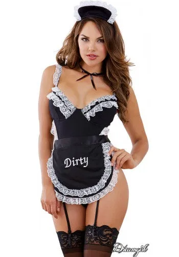 French Maid Fantasy Costume BlackWhite Dreamgirl Anal