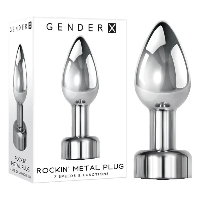 Gender X Anal Gender X ROCKIN METAL PLUG Metallic 93 cm USB Rechargeable Butt Plug