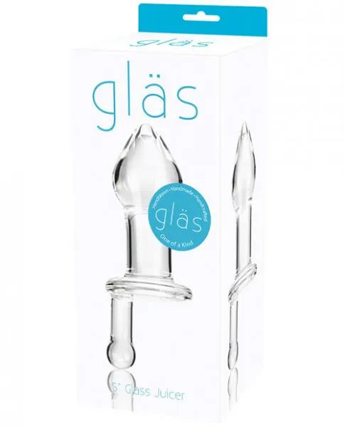 Glas Anal Glas 5 Inches Juicer Clear Glass Butt Plug