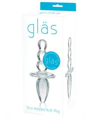 Glas Titus Beaded Glass Butt Plug Electric Eel Anal