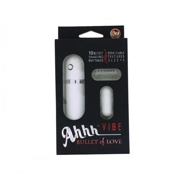 Golden Triangle Vibrators Ahhh 10 Function Bullet Vibe White