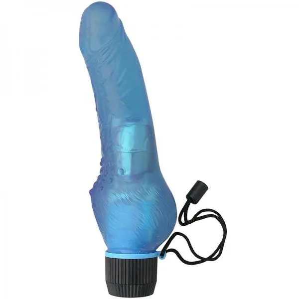 Golden Triangle Vibrators Jelly Caribbean 3 Waterproof Vibrator Blue