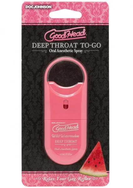 Goodhead Deep Throat Spray To Go Watermelon 33oz Doc Johnson Anal