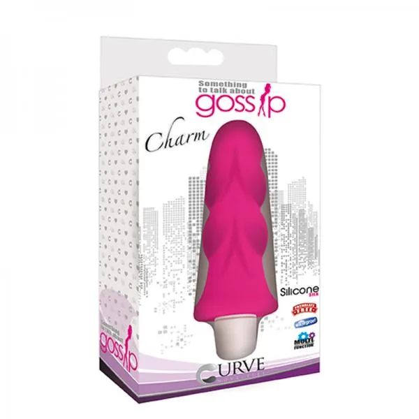 Gossip Charm 3 Speed 4 Function Silicone Vibe Pink Curve Novelties Vibrators