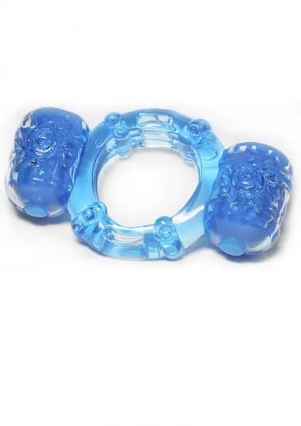 Hero Super Stud Partners Pleasure Ring Xl Stretchy Silicone Ring Blue Seductucom Male Sex Toys