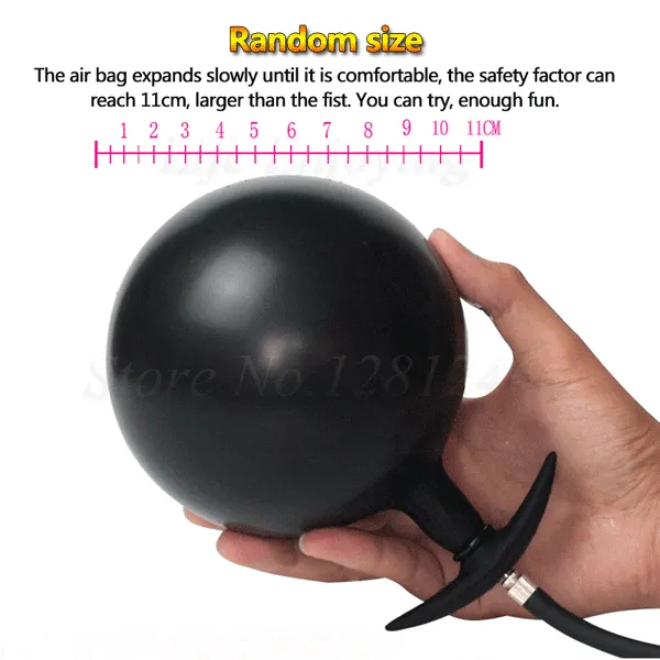 INFLATABLE HUGE ANAL BUTT PLUG BUILTIN STEEL BALL WOMEN VAGINAL ANAL DILATOR EXPANDABLE SILICONE MEN PROSTATE MASSAGER SEX TOYS sextoypremium Male Sex Toys