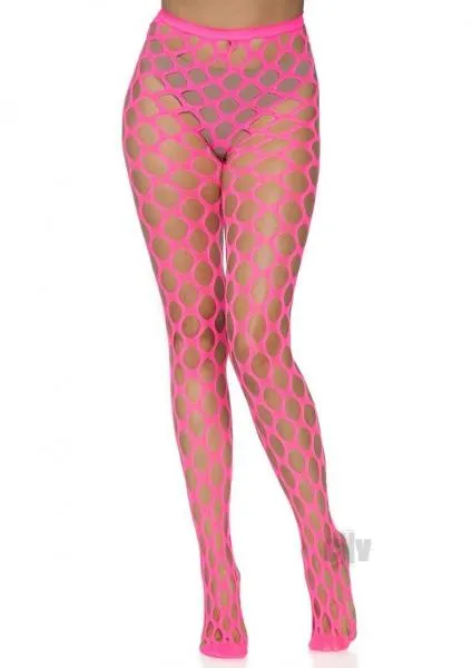 Jumbo Pothole Net Tights Os Neon Pink Seductucom Vibrators