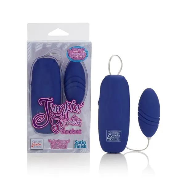 Jumpin Gyrator Vibrators Jumpin Gyrator Rocket Blue Egg Vibrator