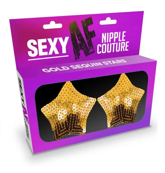 Little Genie Vibrators Sexy Af Gold Stars Nipple Covers