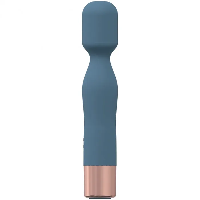 Loveline LoveLine Glamour 10 Speed MiniWand Silicone Rechargeable Waterproof BlueGrey Vibrators