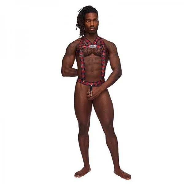 Male Power Male Sex Toys Mp Elastic Harness With Ring Red Os