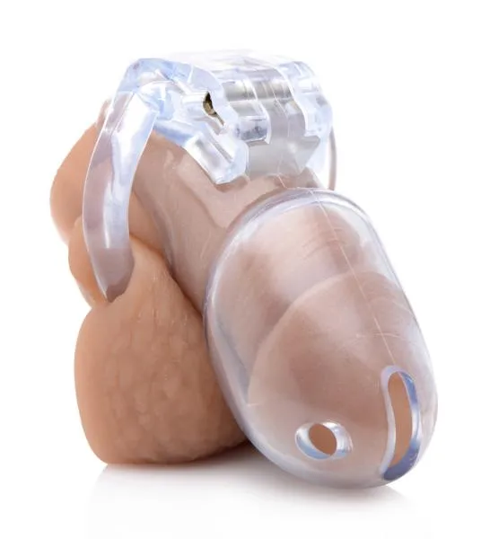 Male Sex Toys Master Series Clear Captor Chastity Cage Large