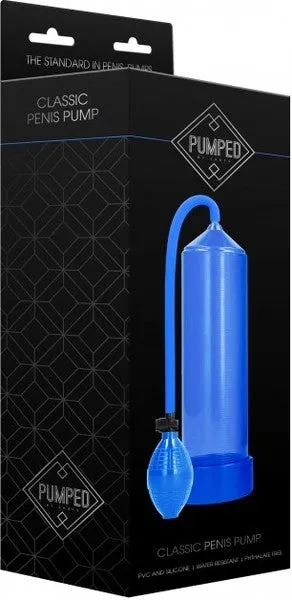 Male Sex Toys Shots Media Classic Penis Pump Blue