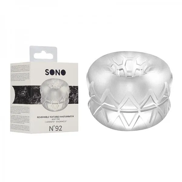 Male Sex Toys Shots Sona N0 92 Reversible Textured Masturbator Clear