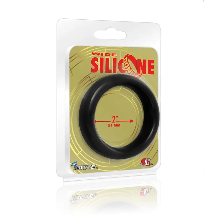 Male Sex Toys Si Novelties Wide Donut Black Cock Ring 51mm